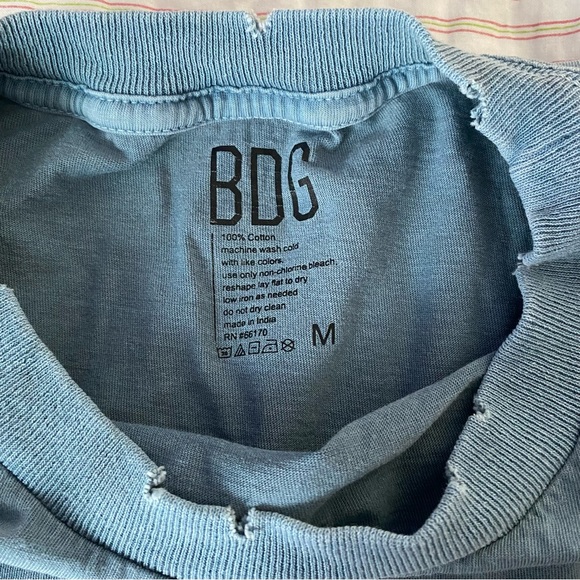 BDG Blue Ruffle Tee - Picture 2 of 2